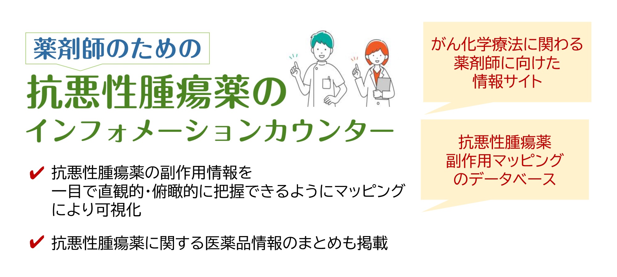 薬剤師のための抗悪性腫瘍薬のインフォメーションカウンター トップ